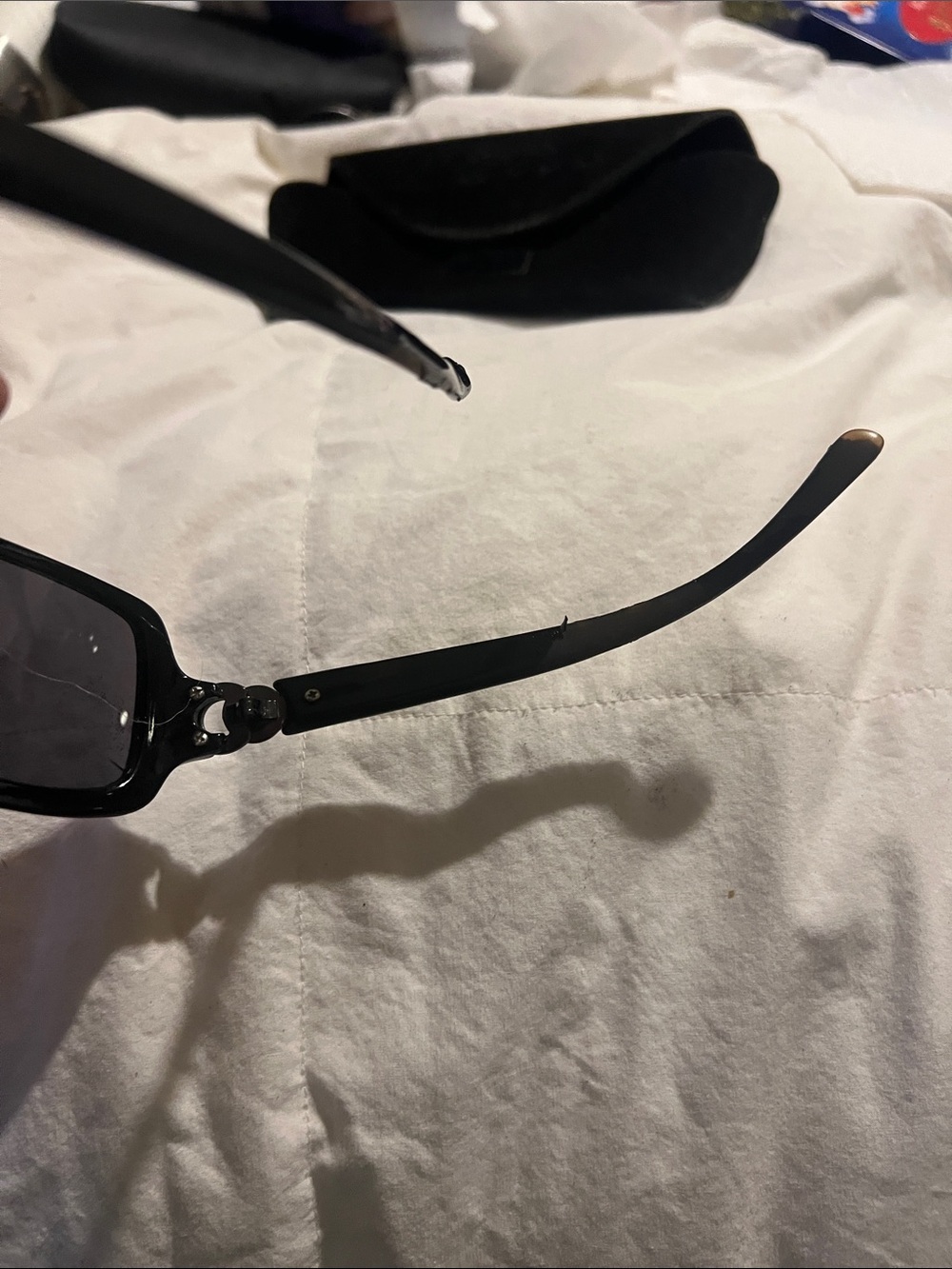 ALFRED SUNG Women's Black Rectangle Sunglasses - Picture 7 of 8